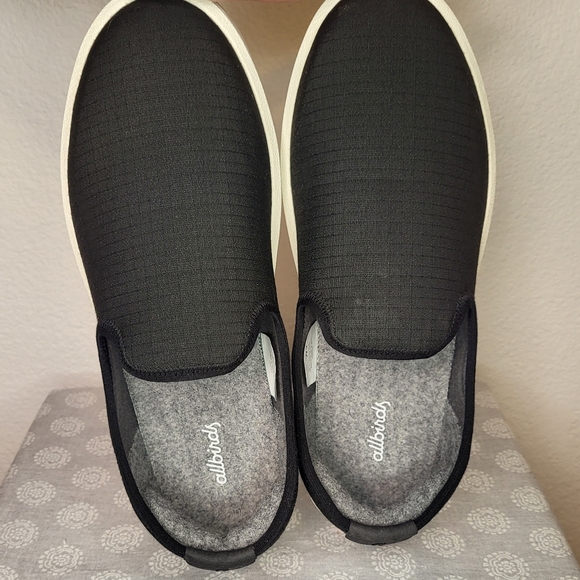 Allbirds Merino Wool Loungers size 9 in Natural Black w Natural White Sole - Picture 4 of 6